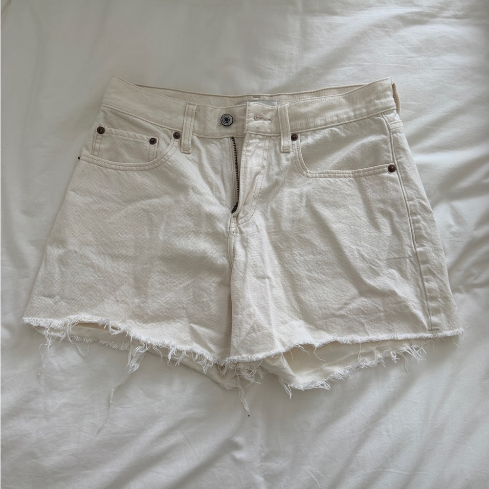 Abercrombie & Fitch Off-White Jean Shorts